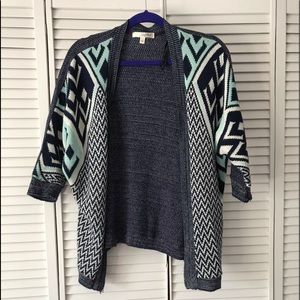 Printed Sweater Cardigan